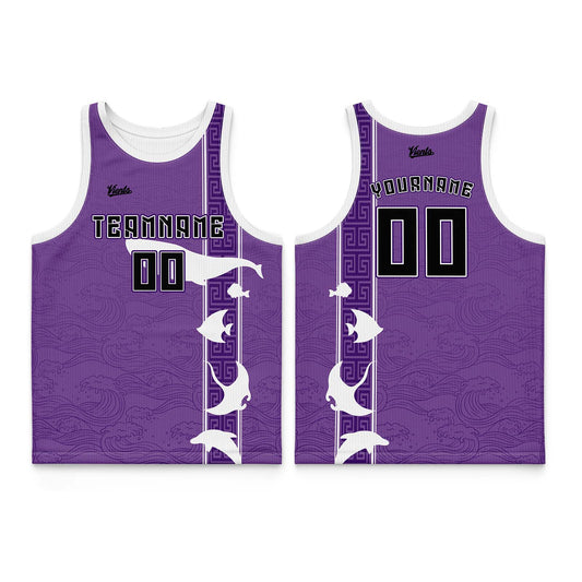 Custom Deep Purple Thin Strap Basketball Jersey - Breathable Mesh Training Uniform for Adults & Youth