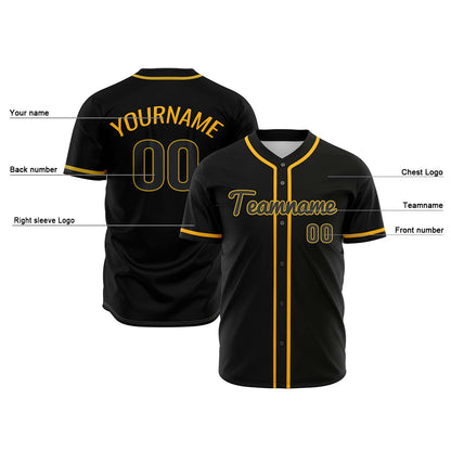Custom Black Hip Hop Baseball Jersey Stitched & Printed & Personalized Name Number Shirts