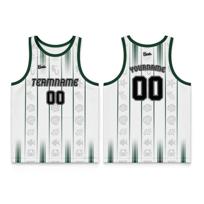 Custom Cream Color Light Orange Pale Green Wide Shoulder Basketball Jersey, Breathable Mesh Team Uniform for Adult & Yout