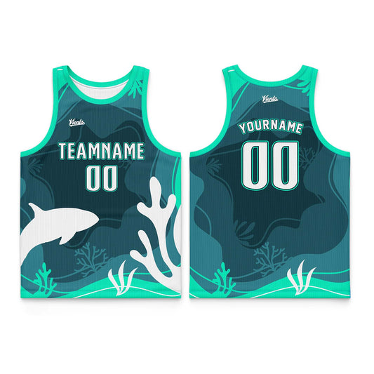 Custom Fluorescent Green Dark Green Thin Strap Basketball Jersey - Breathable Mesh Training Uniform for Adults & Youth
