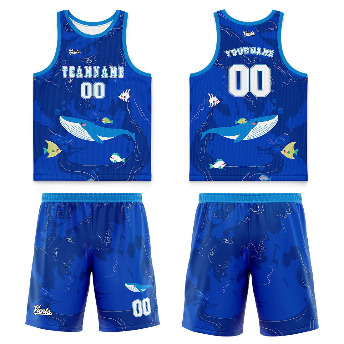 Custom Blue Wide Shoulder Basketball Jersey, Breathable Mesh Team Uniform for Adult & Yout