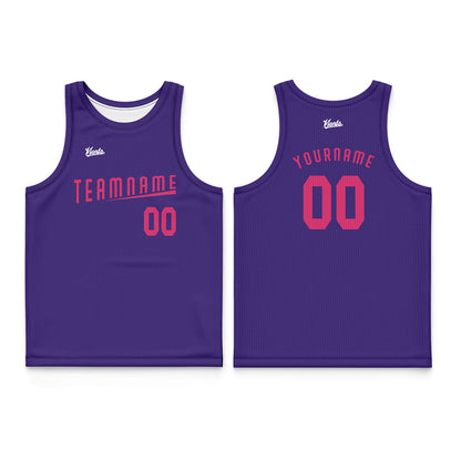 Custom Pink Green Wide Shoulder Basketball Jersey, Breathable Mesh Team Uniform for Adult & Yout