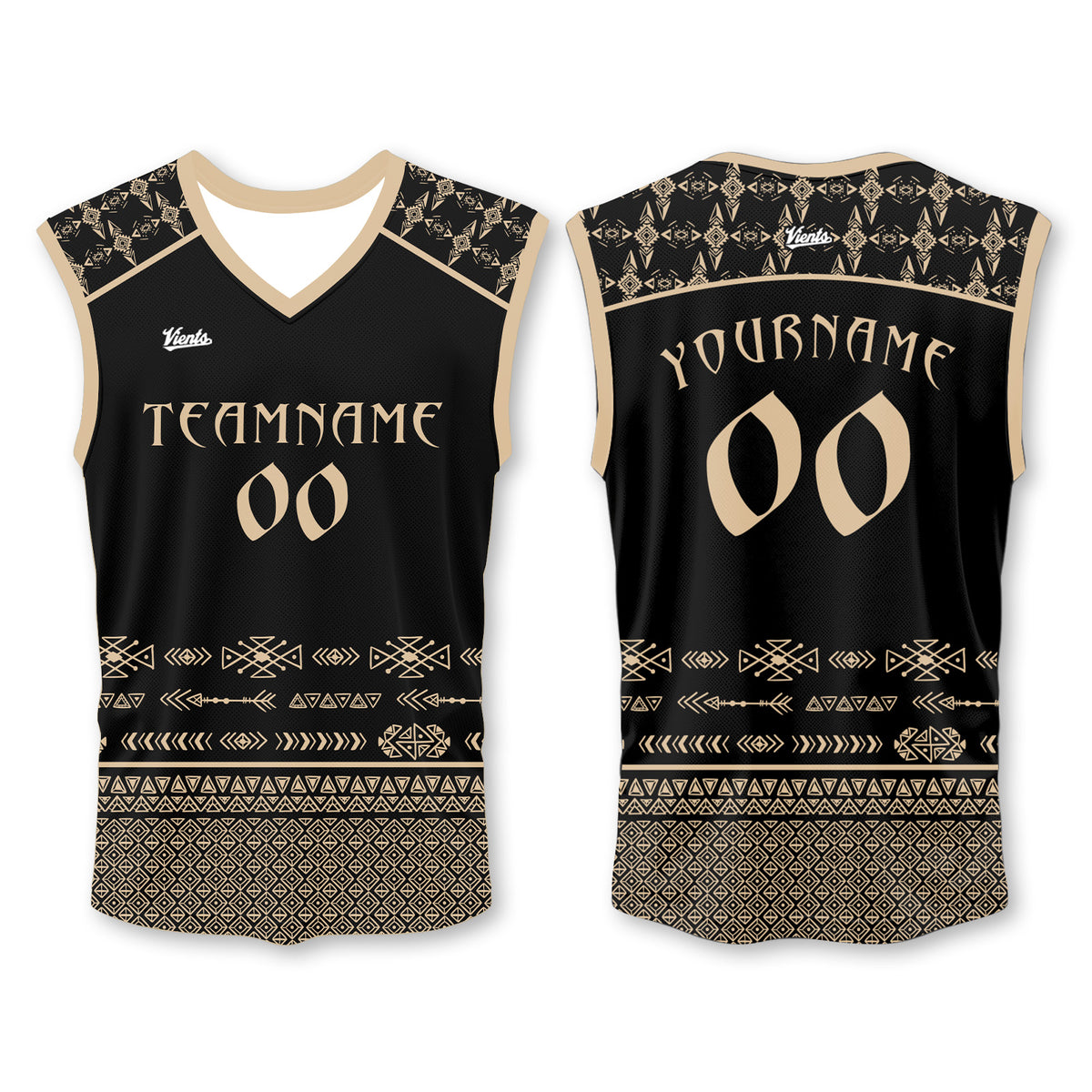 Custom Black Gold Wide Shoulder Basketball Jersey - Breathable Mesh Team Uniform for Adult & Yout