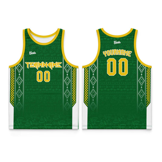 Custom Green Yellow Thin Strap Basketball Jersey - Breathable Mesh Training Uniform for Adults & Youth