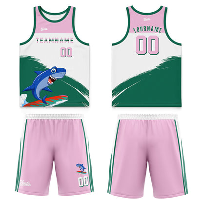Custom Orange Green Wide Shoulder Basketball Jersey, Breathable Mesh Team Uniform for Adult & Yout