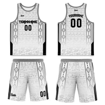 Custom Black Gray Wide Shoulder Basketball Jersey, Breathable Mesh Team Uniform for Adult & Yout