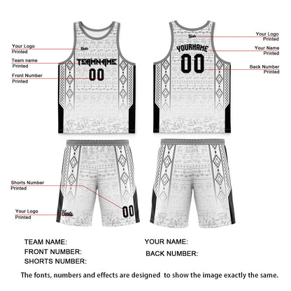 Custom Black Gray Wide Shoulder Basketball Jersey, Breathable Mesh Team Uniform for Adult & Yout