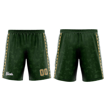 Custom Green Gold Wide Shoulder Basketball Jersey - Breathable Mesh Team Uniform for Adult & Yout