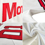 customized  authentic football jersey white navy-orange mesh