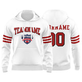 Custom Sweatshirt Hoodie For Men Women Girl Boy Print Your Logo Name Number White&Red&Black