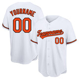 customized authentic baseball jersey black orange mesh