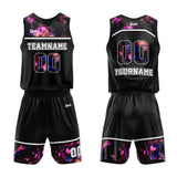 custom nebula basketball suit kids adults personalized jersey black