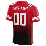 custom authentic gradient fashion football jersey black-red-white mesh