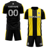 custom soccer set jersey kids adults personalized soccer yellow