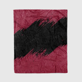 custom ultra-soft micro fleece blanket burgundy-black