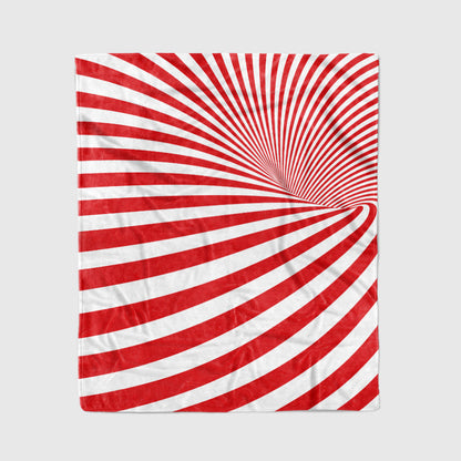 custom ultra-soft micro fleece blanket red-white