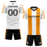 custom soccer set jersey kids adults personalized soccer orange