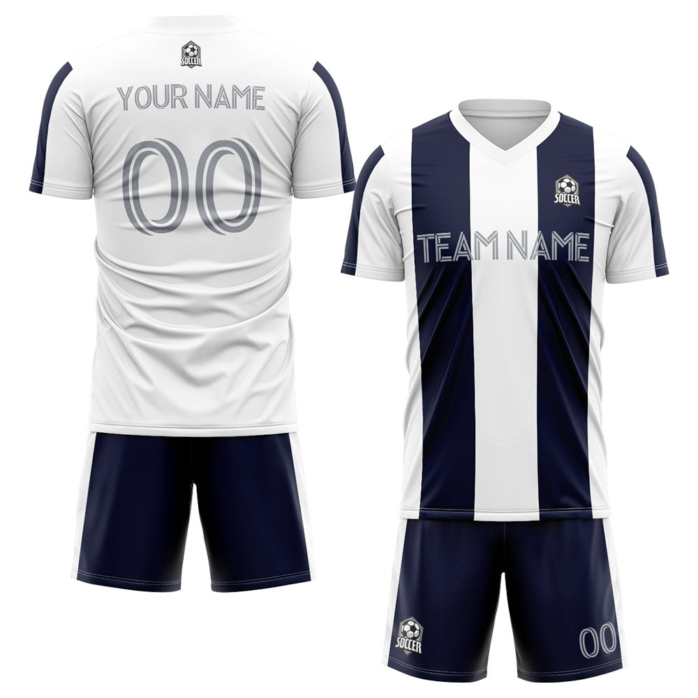 Custom Soccer Navy Soccer Jerseys, Soccer Uniforms For Your Team