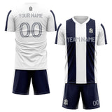 custom soccer set jersey kids adults personalized soccer navy