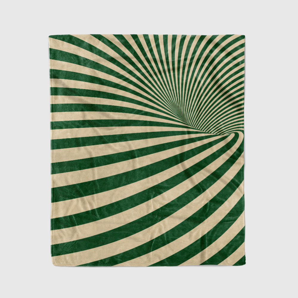custom ultra-soft micro fleece blanket green-cream