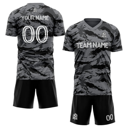 custom soccer uniform jersey kids adults personalized set jersey shirt gray