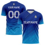 custom soccer uniform jersey kids adults personalized set jersey shirt blue