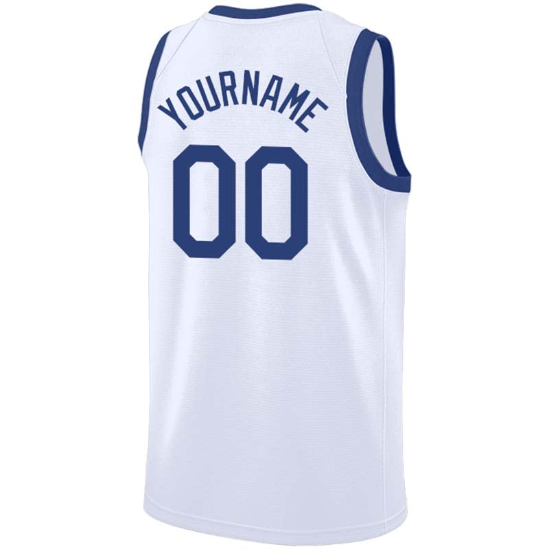 custom authentic  basketball jersey white-royal-red