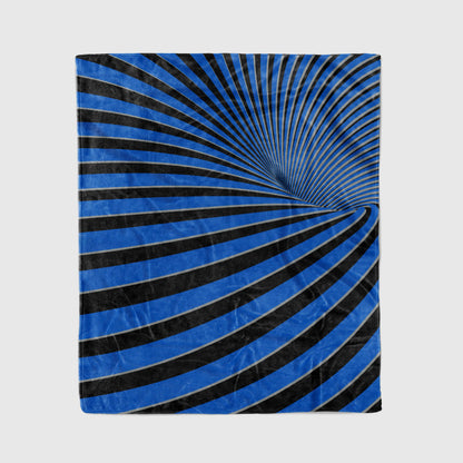 custom ultra-soft micro fleece blanket blue-black