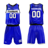 custom graffiti basketball suit kids adults personalized jersey blue
