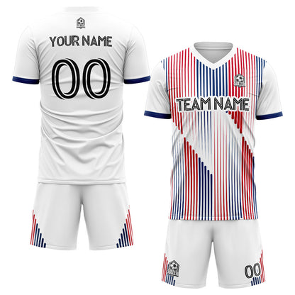 custom soccer set jersey kids adults personalized soccer white