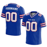 custom authentic football jersey red white-royal mesh