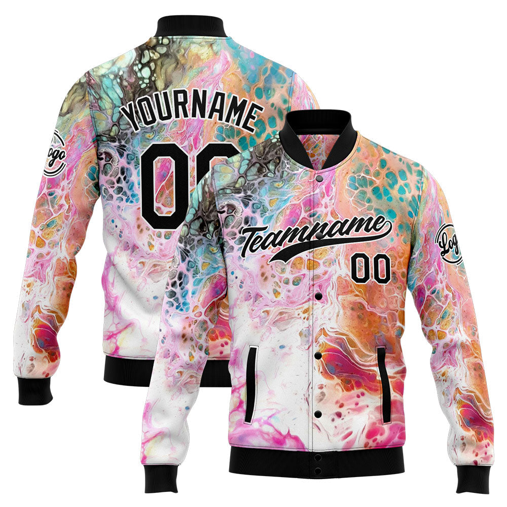 Personalized Custom Men's Jacket Customize Your Team Name, Logo, and Number