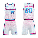 custom texture basketball suit kids adults personalized jersey white