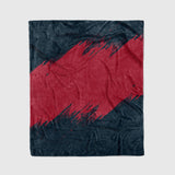 custom ultra-soft micro fleece blanket navy-red