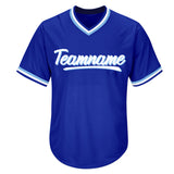 custom baseball jersey shirt royal-white-light blue