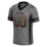 team custom authentic drift fashion football jersey navy-orange mesh