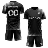 custom soccer set jersey kids adults personalized soccer black