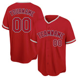 custom authentic baseball jersey red-navy-white-gray