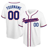 custom authentic baseball jersey white-royal-red