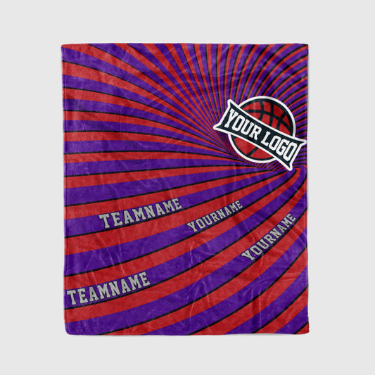 custom ultra-soft micro fleece blanket purple-red