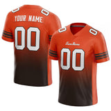 custom authentic gradient fashion football jersey orange-brown-white