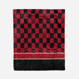 custom ultra-soft micro fleece blanket black-red