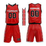 custom basketball suit for adults and kids  personalized jersey red