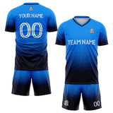 custom soccer uniform jersey kids adults personalized set jersey shirt blue