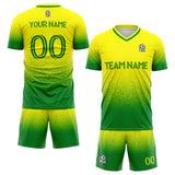 custom soccer uniform jersey kids adults personalized set jersey shirt green