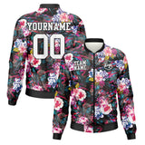 Custom Long Sleeve Windbreaker Jackets Uniform Printed Your Logo Name Number Flower