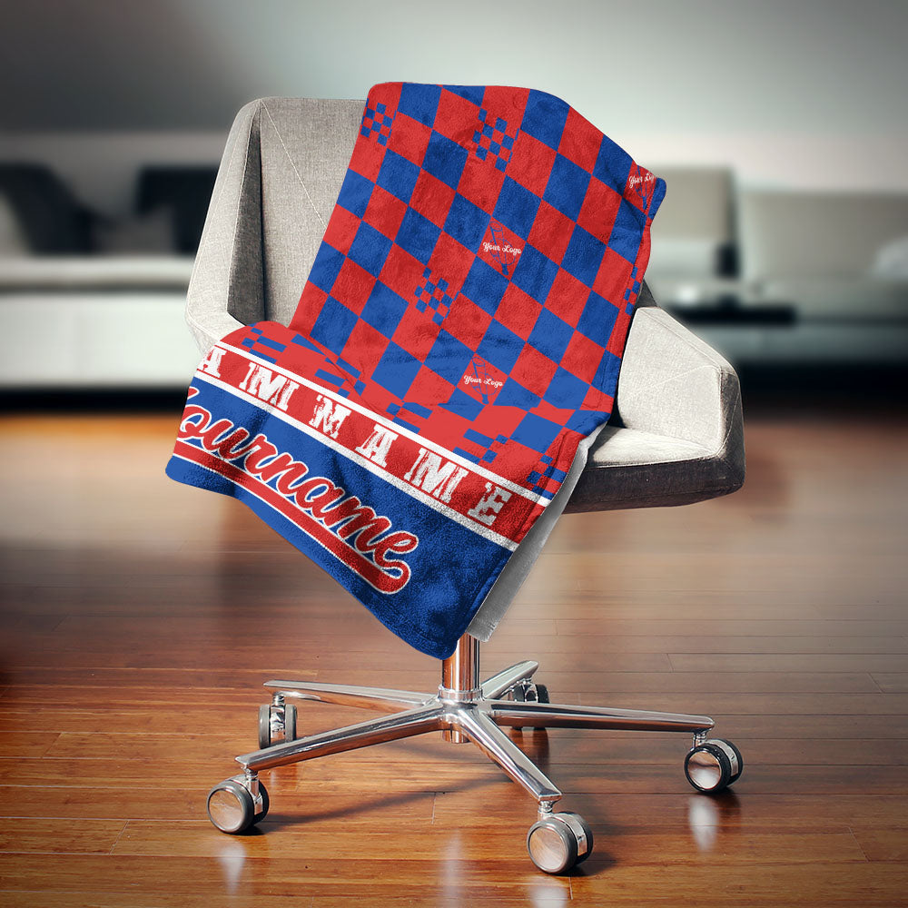 custom ultra-soft micro fleece blanket royal-red
