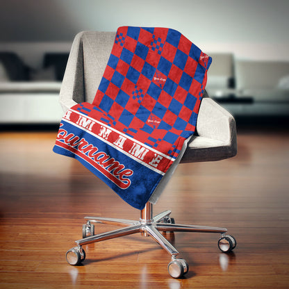custom ultra-soft micro fleece blanket royal-red