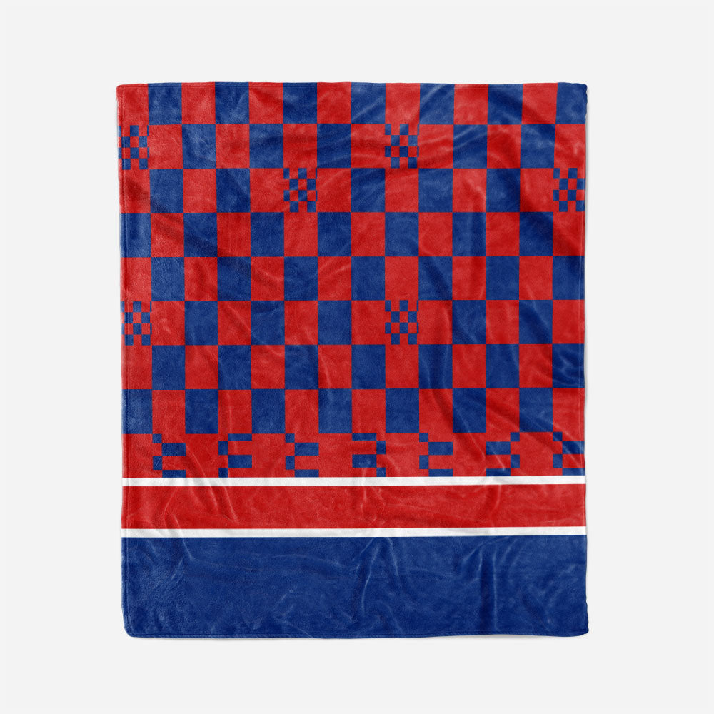 custom ultra-soft micro fleece blanket royal-red