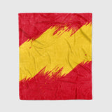 custom ultra-soft micro fleece blanket red-yellow